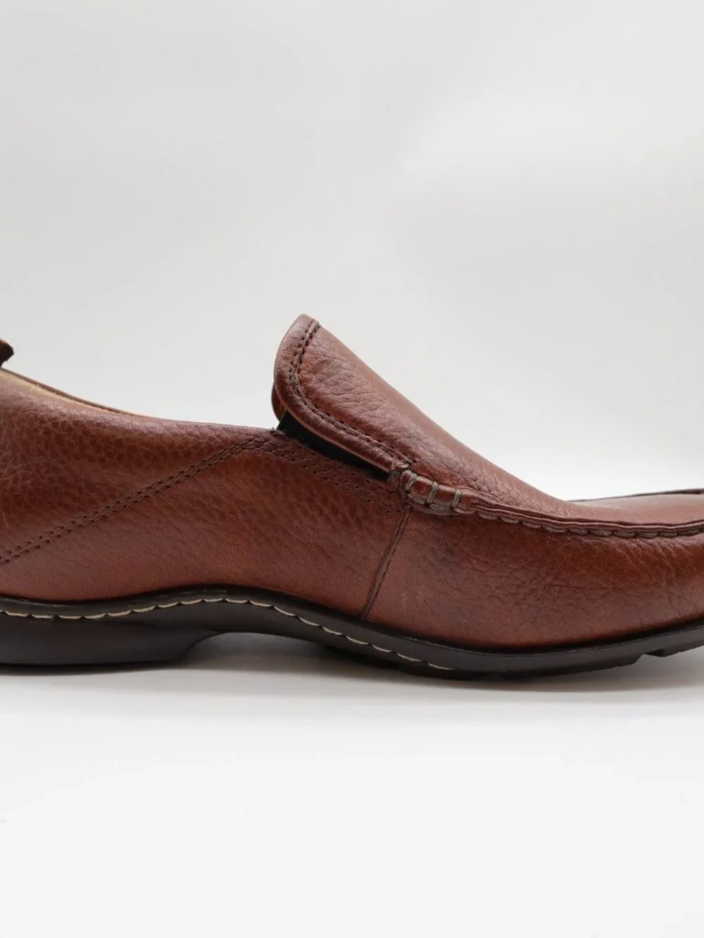 Hush Puppies GT Loafers Mens 9W Red Brown Leather Slip On Bounce H12466